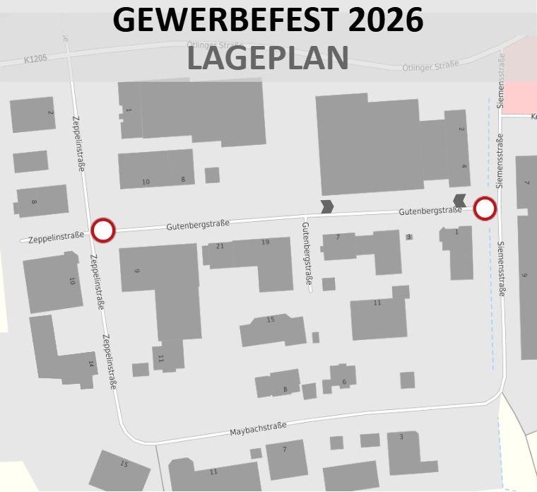 Lageplan Gewerbefest in Notzingen 2026